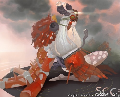animeclay:  Xi Zhang (豆三先) also known as Ramzes I absolutely love Xi Zhang’s work and am blown away by the incredibly unique aesthetic of his colorful, cyborg, animal, Asian-fantasy/sci-fi concepts. Seemingly, the best way to get a look at Xi