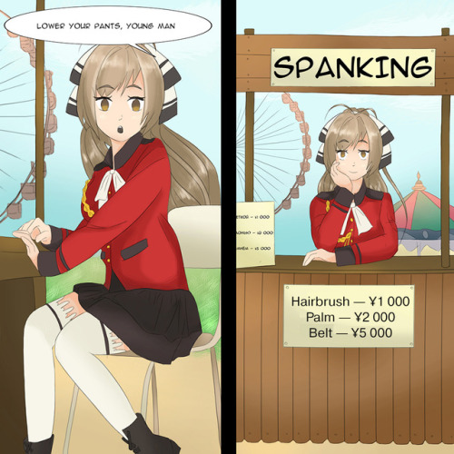 Spanking services in Amagi brilliant park. Sento Isuzu and Kanie Seiya.Sketches for this art:http://
