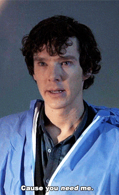 mishasteaparty:  Lestrade: I’m breaking every rule letting you in here! 