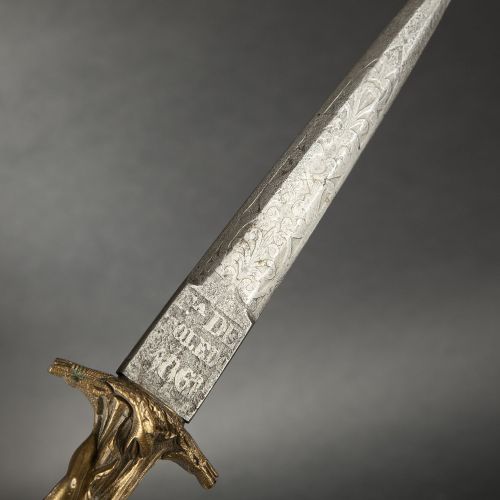 art-of-swords:European DaggerDated: 1861Culture: probably SpanishMedium: bronze, steelMeasurements: 