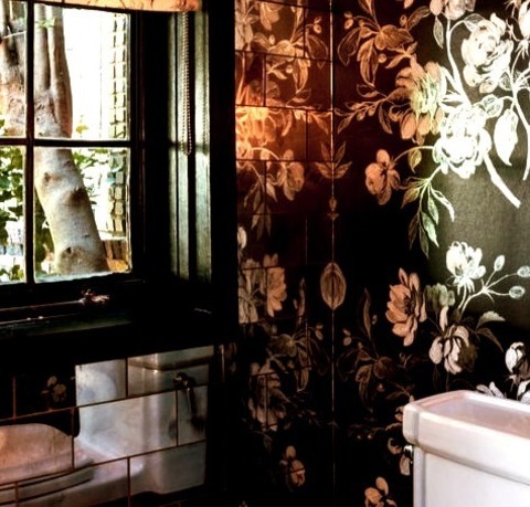 Powder Room Bathroom Example Of A Transitional Powder Room Design