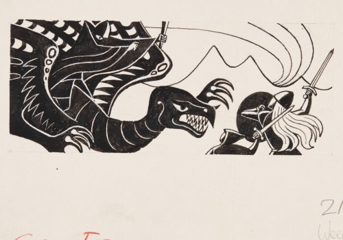 Black And White Drawings Relating To 1981 BBC Radio Adaptation Of Tolkien’s The Lord Of The Rings