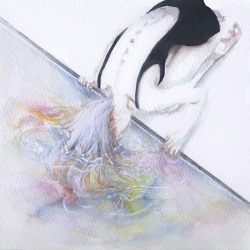 agnes-cecile:  empty space - 6x6inch made for Phone Booth Gallery group show: 6 x 6(April 5th, Long Beach, California) 