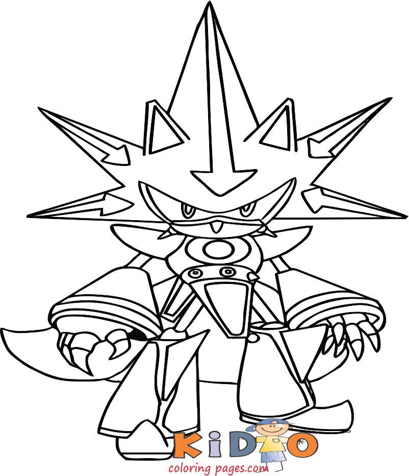 Coloring page - Metal Sonic