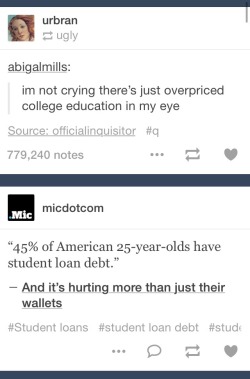 joshpeck:  overpriced college tuition is