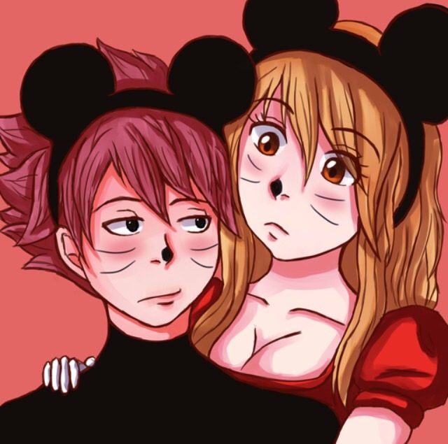 proudtobeaginger:  I’ve always wanted to draw NaLu as Mickey and Minnie. That’s