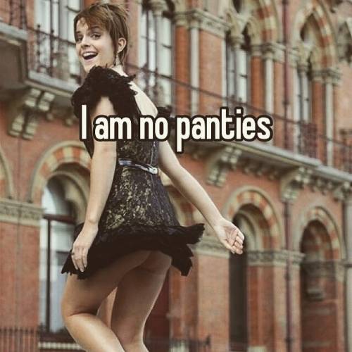 Yes,I’m not wear panties . . . . . . #nopanties #nounderwear #nothingunderdress #emmawatson #b