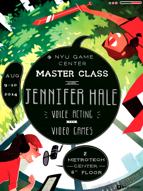 Got to do a very cool project for NYU game center recently! A poster for an upcoming voice acting ev