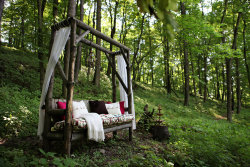 bluepueblo:  Forest Bench, Bulger, Pennsylvania photo via nytimes