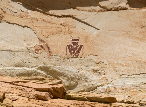 TMW Pictographs, Emery County, UT. Another famous Utah site with more examples of both Fremont (Slid