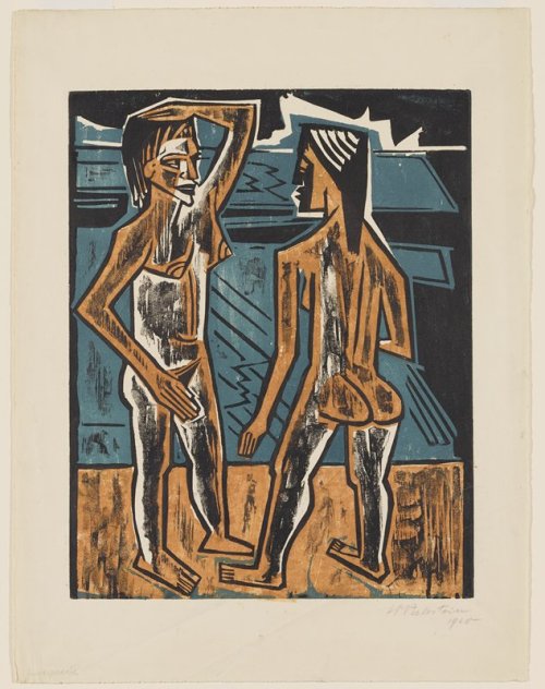 artist-max-pechstein: Conversation, Max Pechstein, 1920, Minneapolis Institute of Art: Prints and Dr