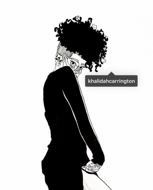 khalidahcarrington:Loredana ituah @themindofmutinyGraphite and ink on Bristol 8.5x11IG @khalidahcarr