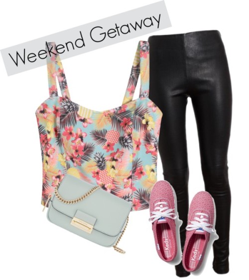 Weekend Gateaway by putriadiela featuring a crop topCrop top / Balenciaga leather pants, 19.732.830 