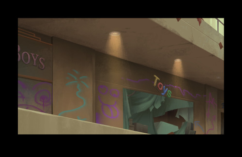 Infinity Train Book 3 premiered on HBOMax yesterday! Here&rsquo;s a painting from the mall car in ep