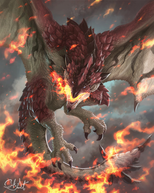 damnwyverngems:-  Rathalos, The Fire Wyvern