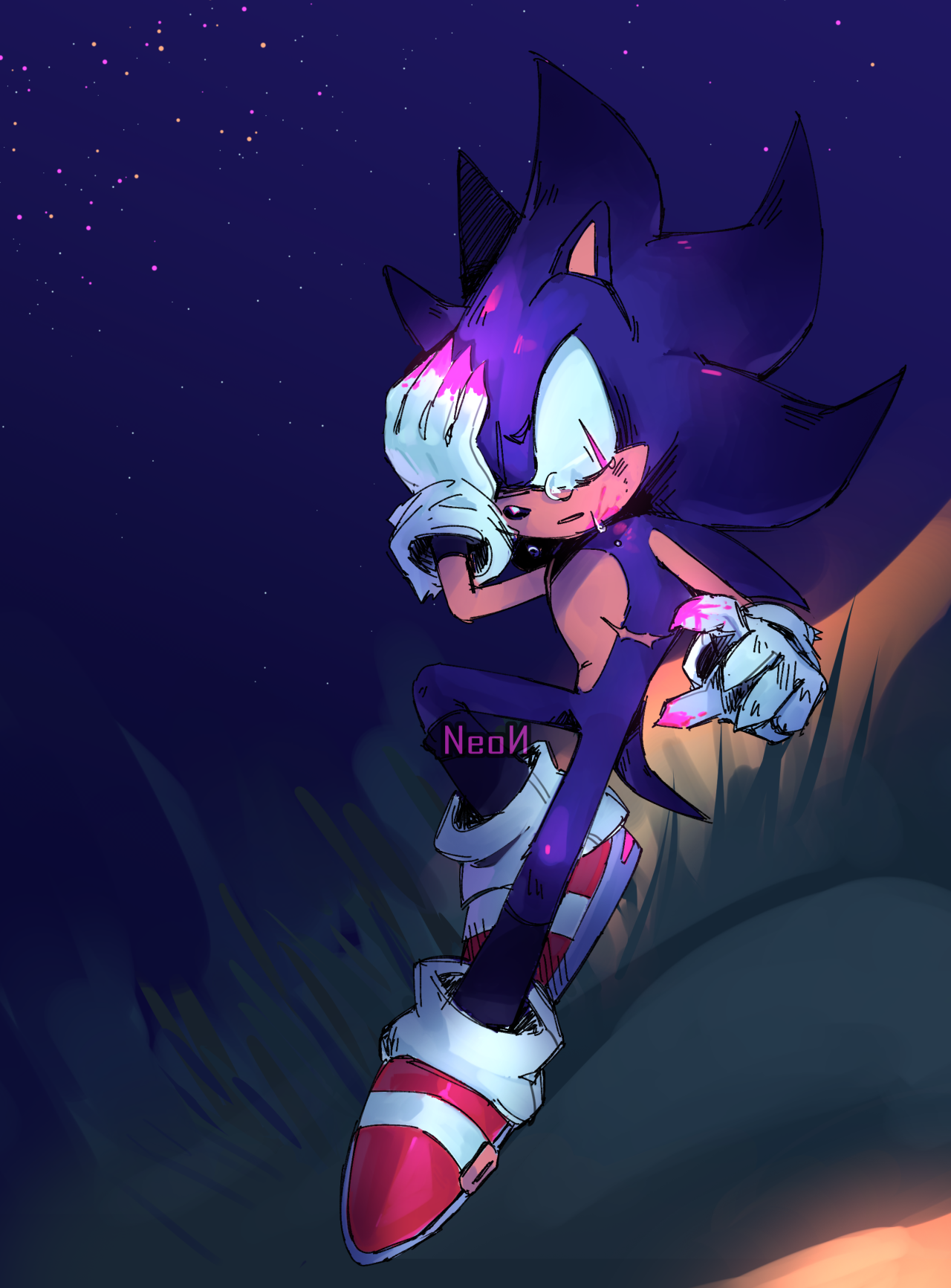 Redraw Dark Sonic, Fanart