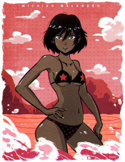 naavart:Michiko finished! [imagines Ryuko with a tan] &lt;3 &lt;3 &lt;3 &lt;3