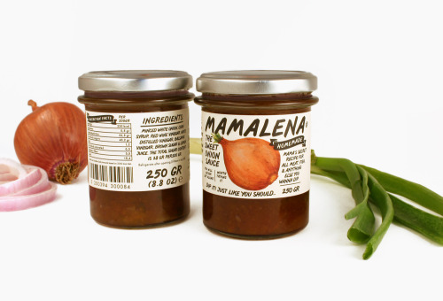 Nice new packaging for Mamalena sauces by Bob Studio, Greece.