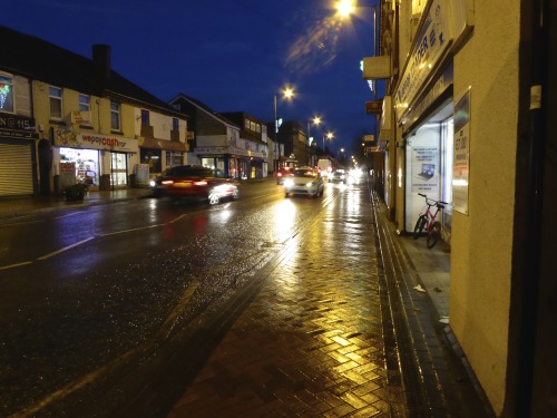 December 15th - Brownhills High Street. Darkness, rain and lights. Time to grab a takeaway, get home, dry off and have a mug or two of tea.
It felt like Christmas there today. Something about the lights, night and rain; every year, I always feel...