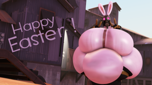 “Happy Easter” ~ by Fattybulous.“Looks like this bunny found already all the chocolat” ~ >//w//&l