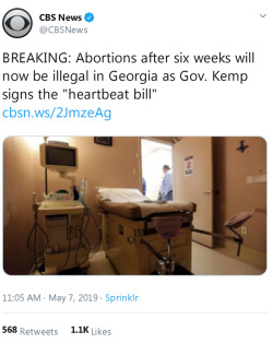 skykull: sleepyowlet:  bonkai-diaries:  she-lives-in-my-lap:  classyblacksoul:  adriennegabriella:  classyblacksoul:  Wtf most women don’r even know they are pregnant at 6 weeks. This is violence. Keep reading  Ever notice how it’s never the time