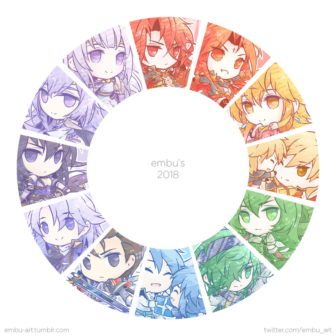 s o u l ∙ t e a — I did the color wheel thing to review my (chibi)...