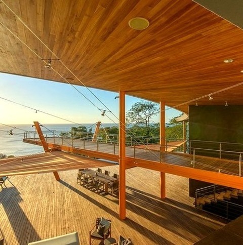Massive, Fashionable Rooftop Deck Image With A Roof Extension