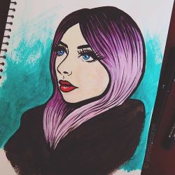 Love this! Thank you @emmaxmaree. Illustration inspired by a photo @hattiewatson took of me. 💜 by alyshanett