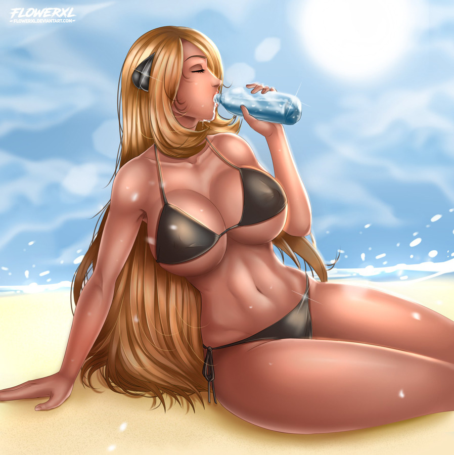 flower-xl:  Cynthia - PokemonNSFW versionMy Patreon