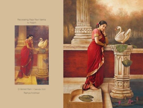 loveisyaariyan:South Indian Actresses Pose For Modern Day Recreation Of Raja Ravi Varma Paintings (x