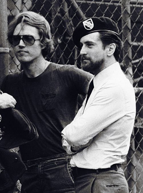 Christopher Walken and Robert De Niro on the set of ‘The Deer Hunter’ - 1978. Nudes &amp; Noises  