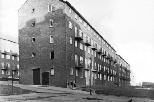 scavengedluxury: Noble Street flats in Scotswood, Newcastle, built in the late 1950s and demolished 