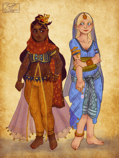 kraehenkunst: as close as sistersFinally more Dorne! Here are Arianne and Tyene in very much indian 