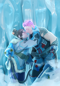 starstormie: my entry for @hattersarts‘s sapphic overwatch zine that i….totally forgot to upload…….