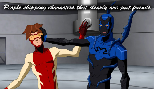 Young Justice fans problem #221: People shipping characters that clearly are just friends Request b