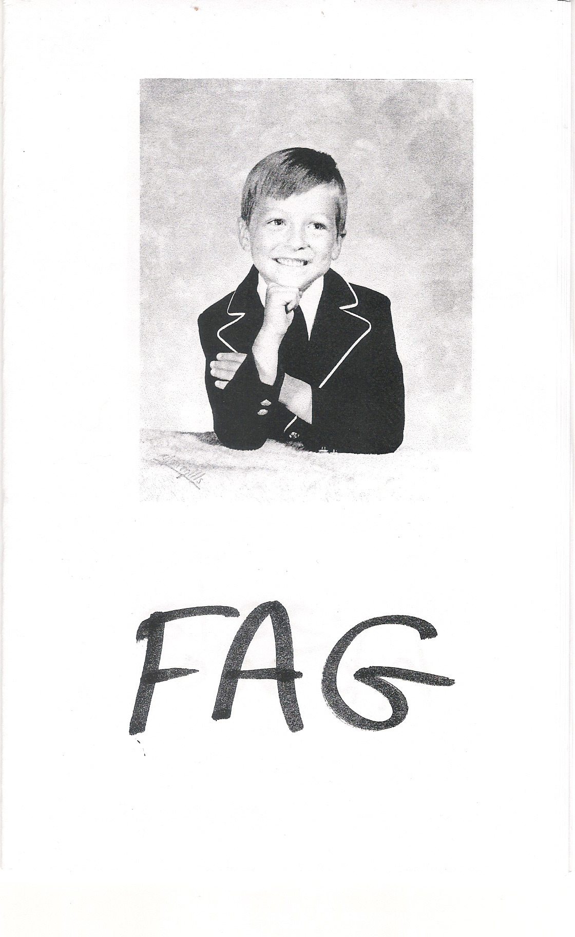dgchristie:  Images from “FAG,” my first zine, 2013. I had an idea that, if you’re