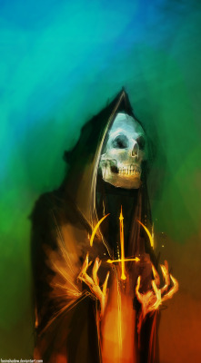 Dark Caster Goes To Heaven Very quick lighting thingy. I re-used my skull practice piece