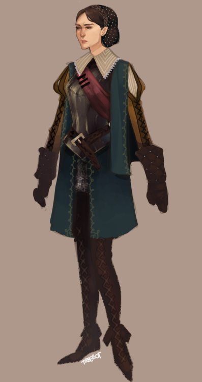 Outfit design for my Trevelyan, EdithTried to mimic the style of some of the game’s concept ar