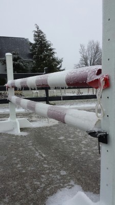 horsesjumpingcourses:  Pretty sence at the barn today!  Guess you ain&rsquo;t using that for a while 