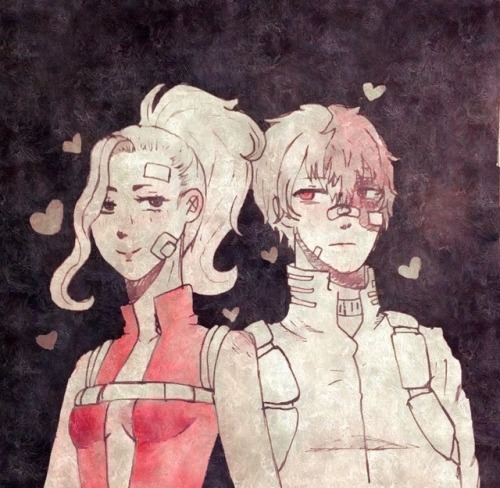 alayne-art:  ‘I believe, I believe, I believe we’re meant to me.’  Boku No Hero Academia, Momo Yaoyorozu and Shoto Todoroki  ~Alayne