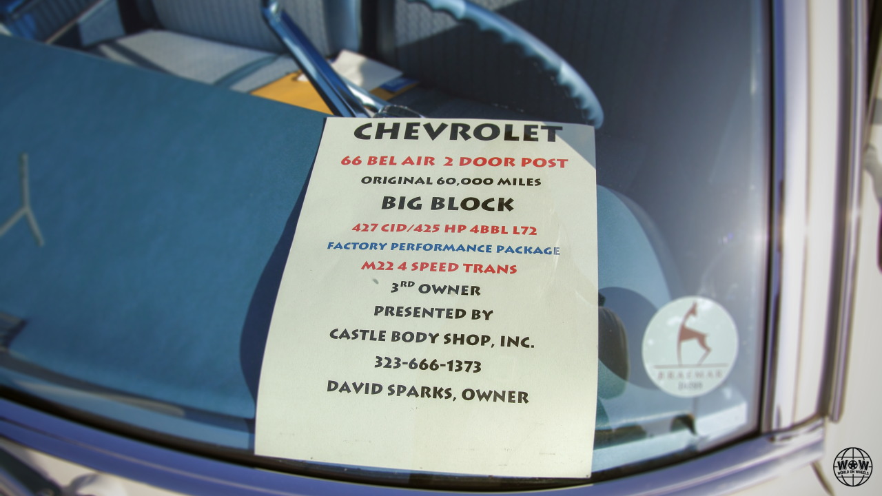 world-on-wheels:  1966 Chevy Bel Air Performance Pack Breakfast Club LA Petersen