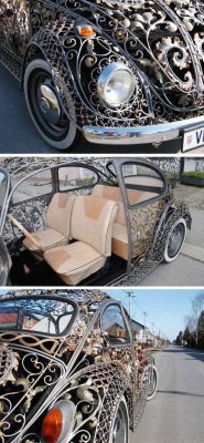 i think it maybe would b wonderful, and beautiful to go for rides in this little car on summer evenings when the sky is clear and the air is warm and the flowers are blooming.