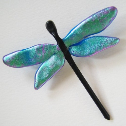 iridescent dragonfly brooch: $11.00