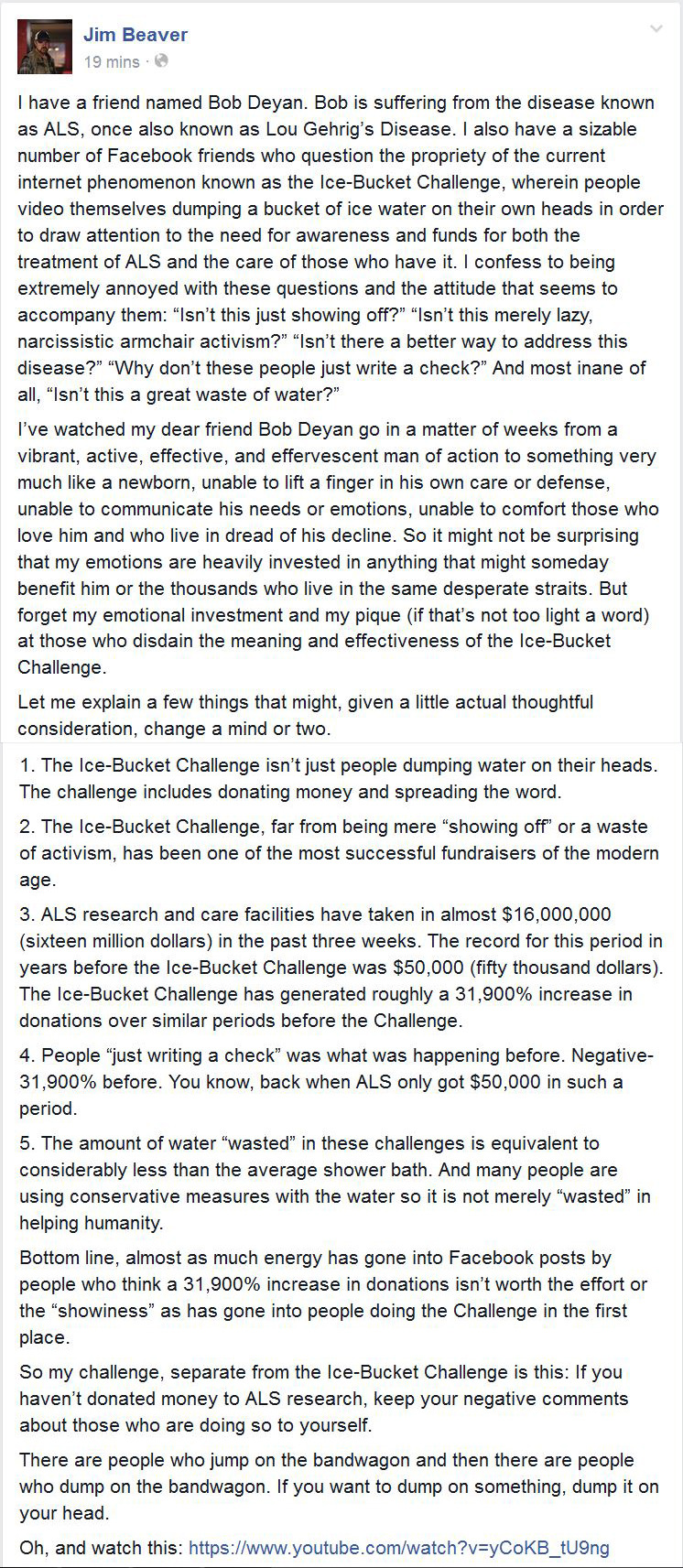 randomfandemonium:
“ Jim Beaver just made the Ice Bucket Challenge haters sit down and shutup
(Link From The Post)
Disclaimer: You will probably cry when you watch the video
”