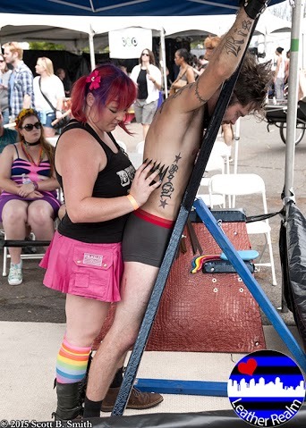 daddyvinnie:  a-lolitas-life:  Here are some pictures from the Leather Realm at San Diego Pride 2015! - An adorable picture of me and Daddy in front of the SD Bigs and Littles Table (With the AWESOME Little Scouts Troop 469 Banner in the back!). Most