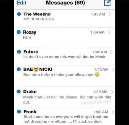 naughtifrvnki:  treycomehere:  samurai-flocka:  curlythot:  Meek phone like 😂  Wild  Logging out  Frankkkk  😂😂😂