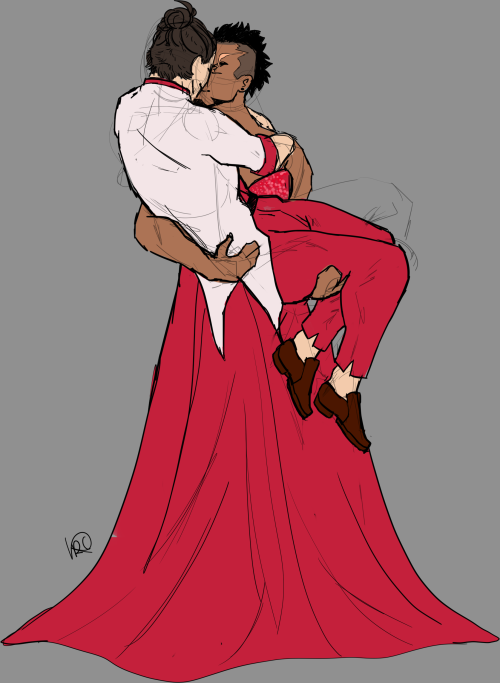 FOREVER CRYING AT THE IMAGE OF VAAS IN A WEDDING DRESS BUT BEING THE ONE HOLDING AJAY UP BECAUSE HES