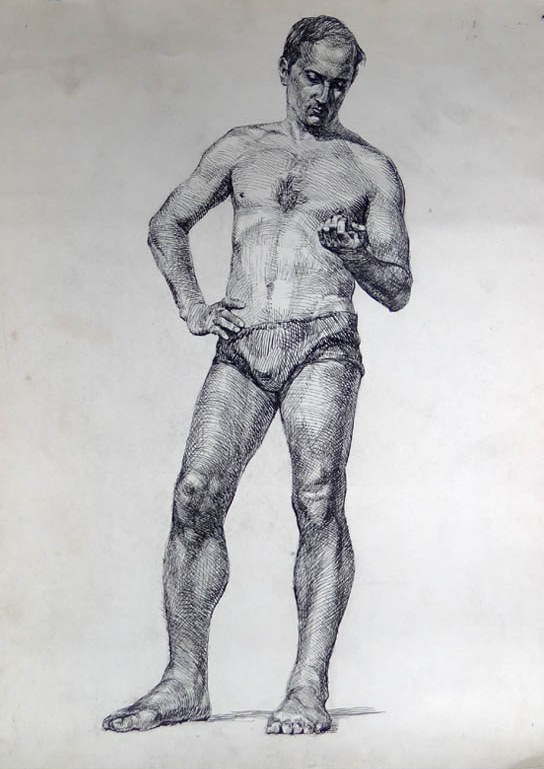 Russian ink drawing, 1930’s