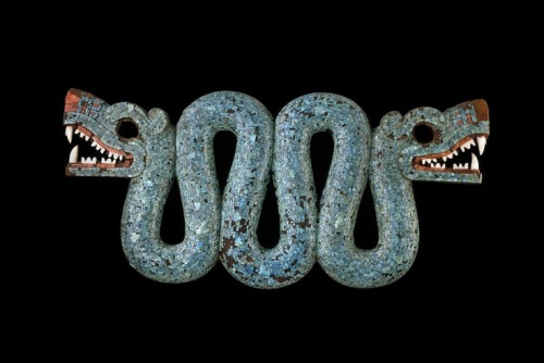 Double-headed Serpent, Aztec/Mixtec AD 1400-1521, Mexico. Copyright the Trustees of the British Muse