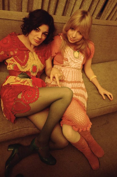 maureenstarkey:Miss Lucy & Connie Grip at Hotel Chateau Marmont, L.A., Nov. 1970 © Olaf Klijn